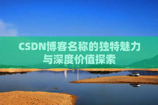 CSDN博客名称的独特魅力与深度价值探索